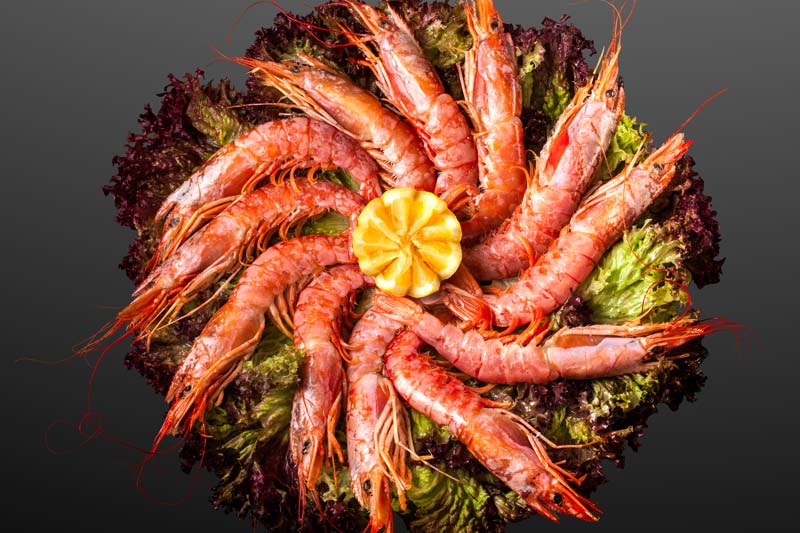 Healthy Christmas prawn menu